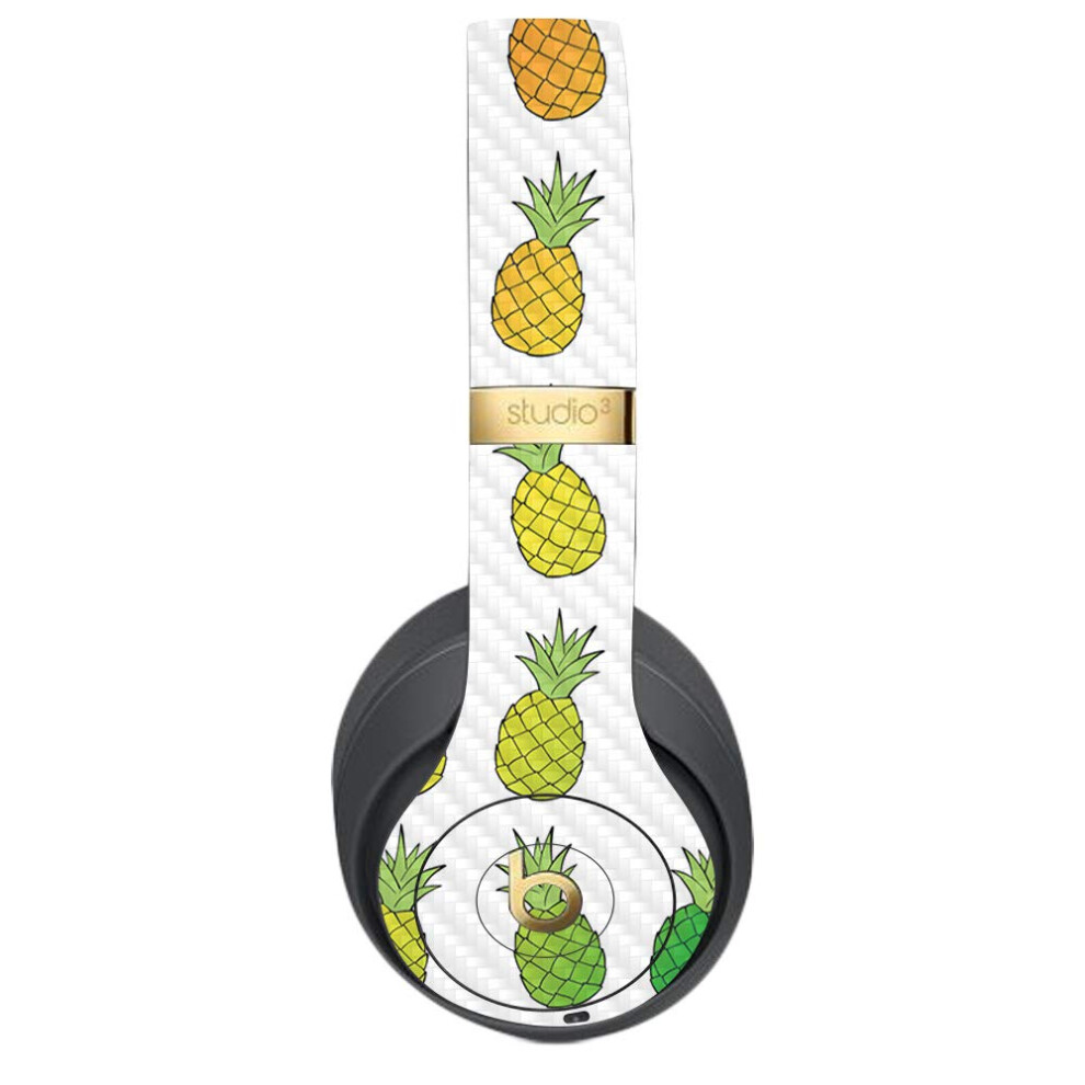 Mightyskins Carbon Fiber Skin For Beats Studio 3 Wireless - Rainbow Pineapples | Protective Durable Textured Carbon Fiber Finish | Easy To Apply Rem 736684545291