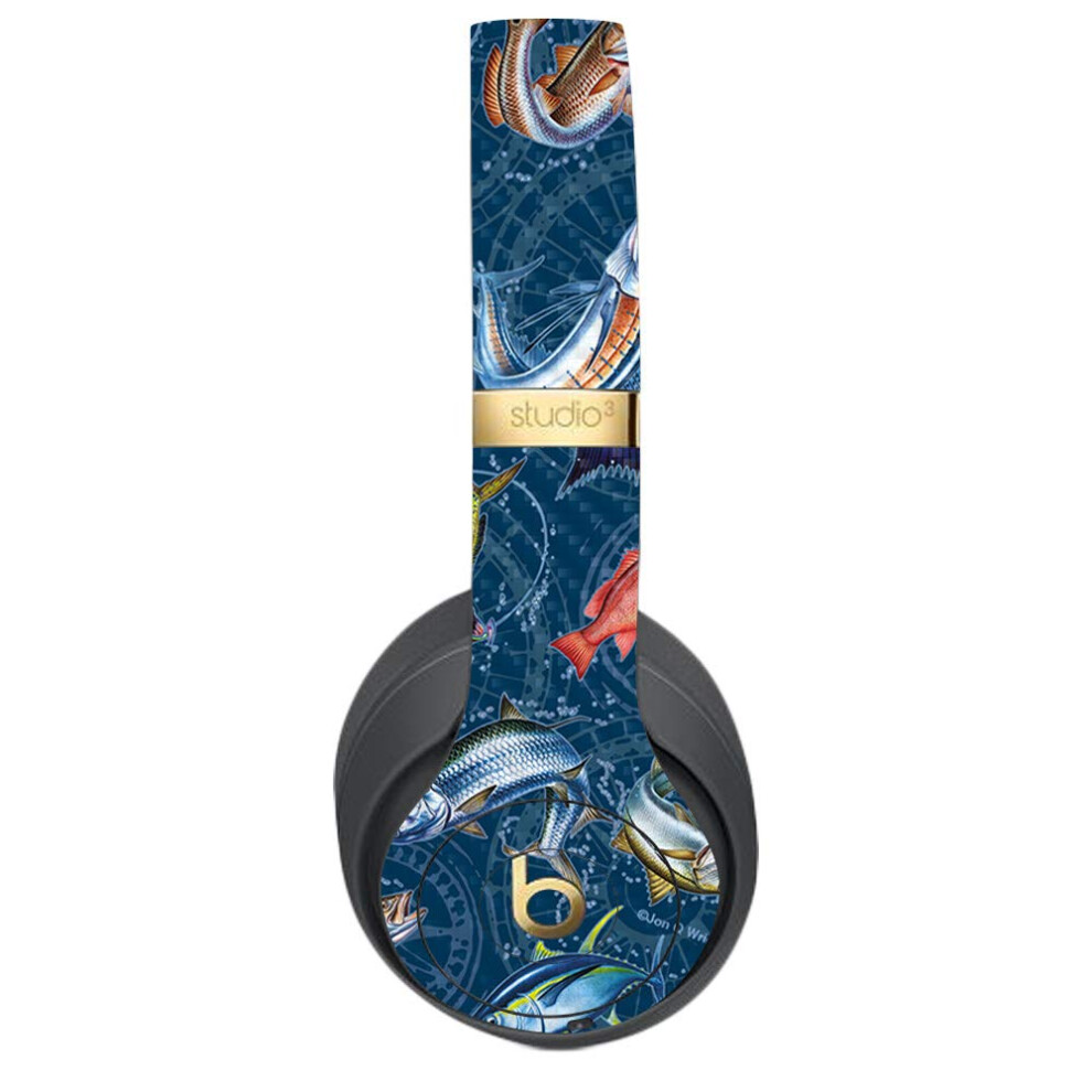 Mightyskins Carbon Fiber Skin For Beats Studio 3 Wireless - Saltwater Compass | Protective Durable Textured Carbon Fiber Finish | Easy To Apply Remo 736684545048