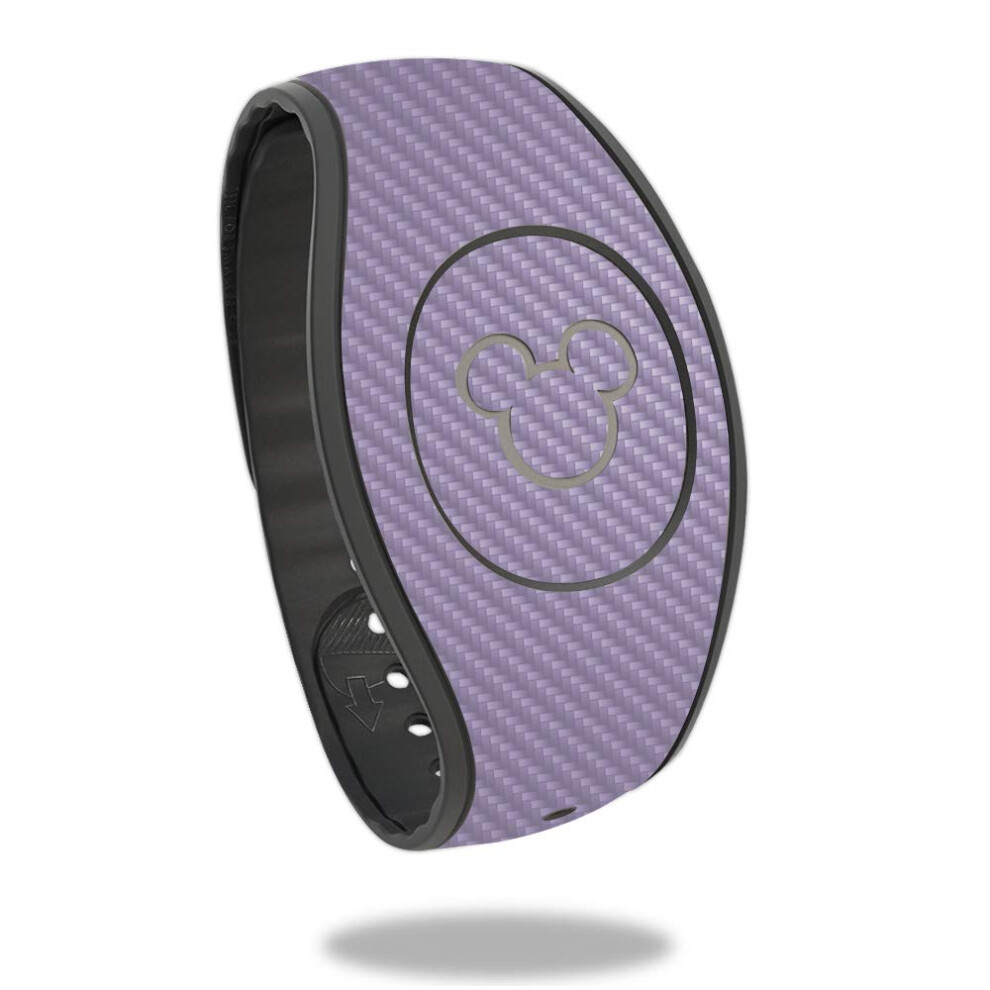 Mightyskins Carbon Fiber Skin For Disney Magicband 2 - Solid | Protective Durable Textured Carbon Fiber Finish | Easy To Apply Remove And Lavender 645239359804
