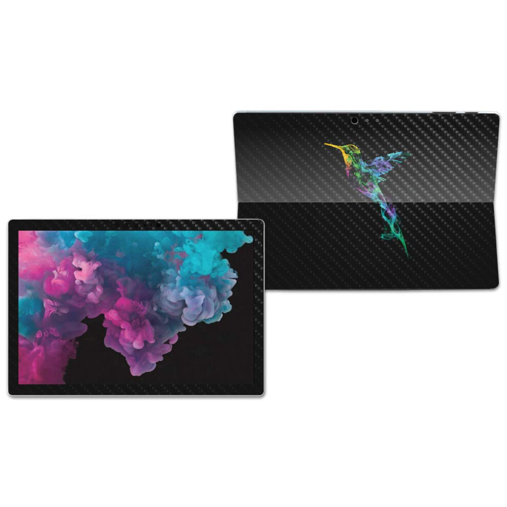 Mightyskins Carbonfaser-Schutzhulle Fur Microsoft Surface Pro 6 Strange Smoke | Schutzende, Langlebige, Strukturierte Carbonfaser-Oberflache |-image