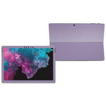 Mightyskins Carbon Fiber Skin til Microsoft Surface Pro 6 - Lavender | Beskyttende holdbar tekstureret kulfiberfinish | Let at anvende Fjern og s