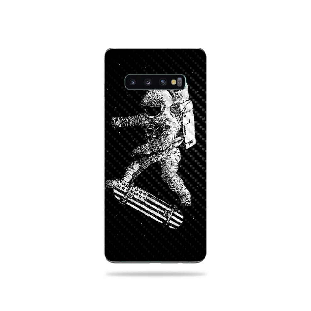 Mightyskins Carbon Fiber Skin For Samsung Galaxy S10 Plus - Space Kickflip | Protective Durable Textured Carbon Fiber Finish | Easy To Apply Remove 645239634741