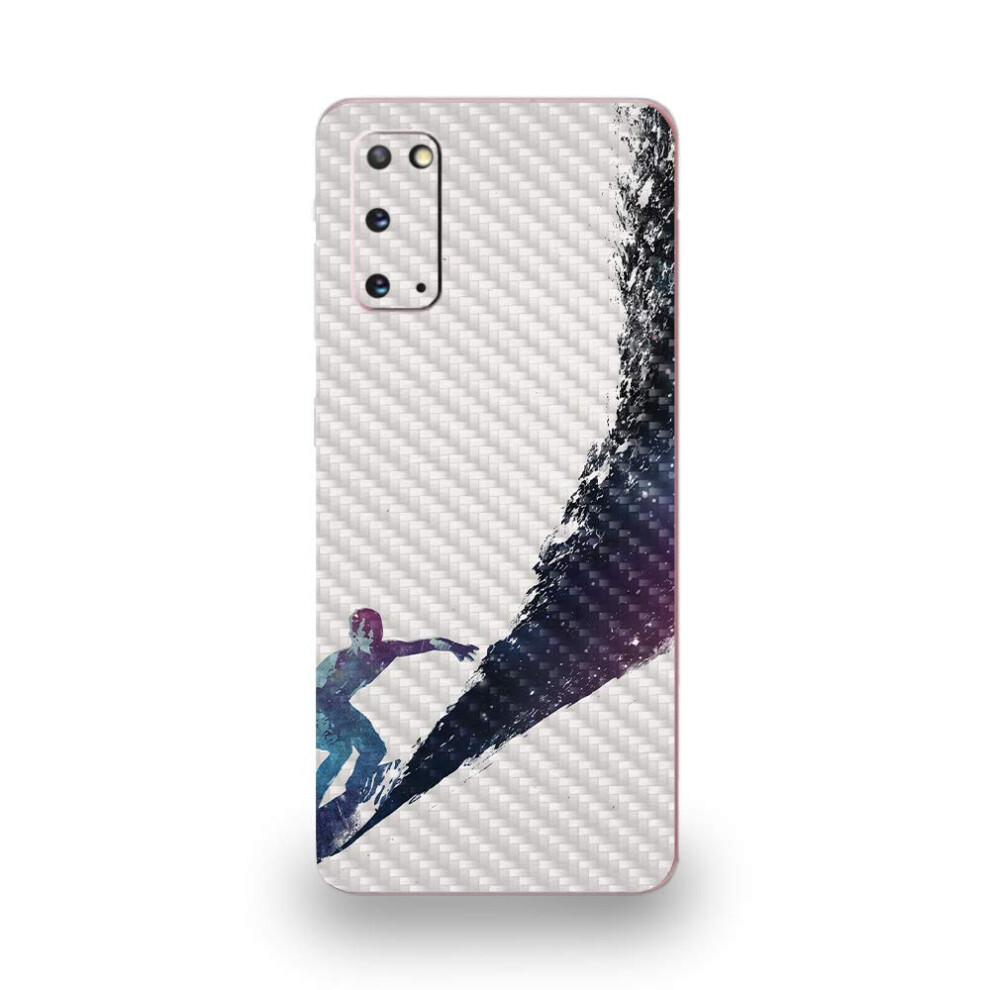 Custodia Protettiva In Fibra Di Carbonio Mightyskins Per Samsung Galaxy S20 - Surfing The Universe | Finitura Protettiva Resistente In Fibra Di C-image