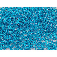 Hlin   kov    kr      ky Chainmail Joe s hmotnostou 1/2 libry, tyrkysov   , eloxovan   , 16G, vn   torn    priemer 5/16"""" (~1500 kr      kov)