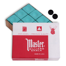 Master Billiard Pool Queue Kreide Premium Qualit t 1 Dutzend Hergestellt in den USA + 2 St ck hochwertige Billardtisch-Punkte (Gr n)