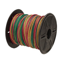 The Beadsmith Leather Cord - Gypsy Dyed Kinte - 1mm Spool - 25 Yards/22.86 Meters - Indian Leather Thong Ideal for Braiding  Beading  Necklaces