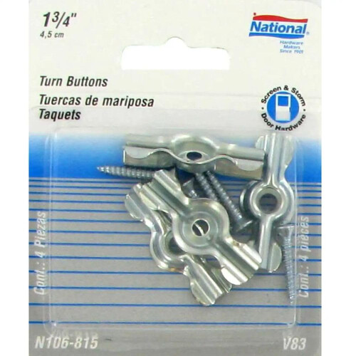 Forgatgomb 1-3/4 Zn 4pk 1