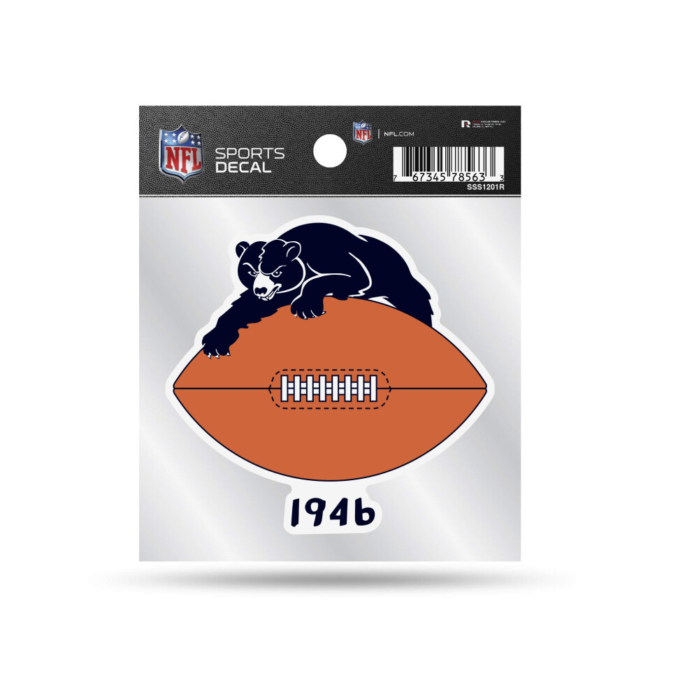 Rico Industries Nfl Chicago Bears Retro-Aufkleber, 10,2 X 10,2 Cm, Klein-image