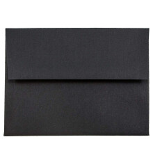Sobres de invitacin premium de papel Jam A2 - 4 3/8 x 5 3/4 - Lino negro - 50/paquete