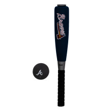 Conjunto de Bastão e Bola de Espuma Atlanta Braves - Bastão de Basebol Jumbo de 21" e Bola com Logotipo