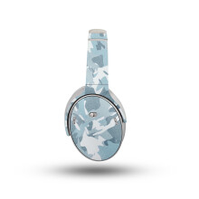 Cutan de casque brillant paillettes compatible avec les couteurs Bose QuietComfort (2023) - Camouflage arctique - couvercle de dcalcomanie d