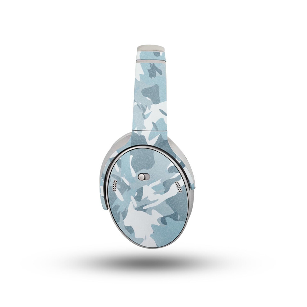 Glossy Glitter Headphone Skin Compatible With Bose Quietcomfort Headphones (2023) - Arctic Camouflage - Premium 3M Vinyl Protective Wrap Decal Cover - 198164720961