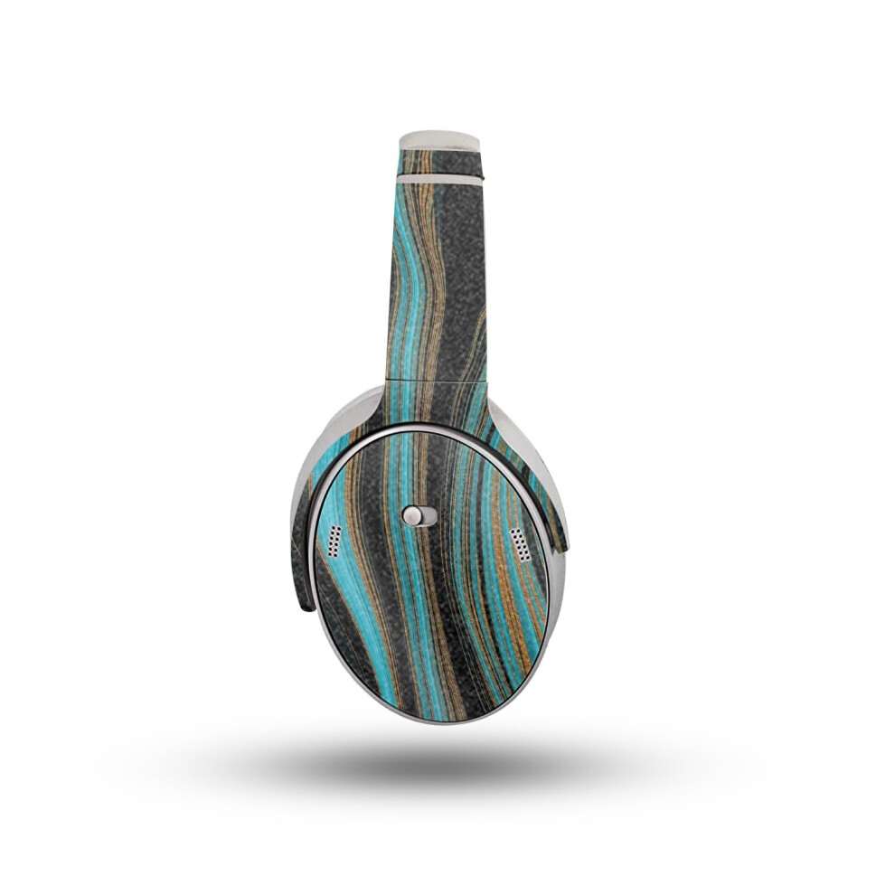 Couche De Casque Brillant Glitter Compatible Avec Les Couteurs Bose Quietcomfort (2023) - Blue Canyon - Premium 3M Vinyl Protective Wrap Decal C-image