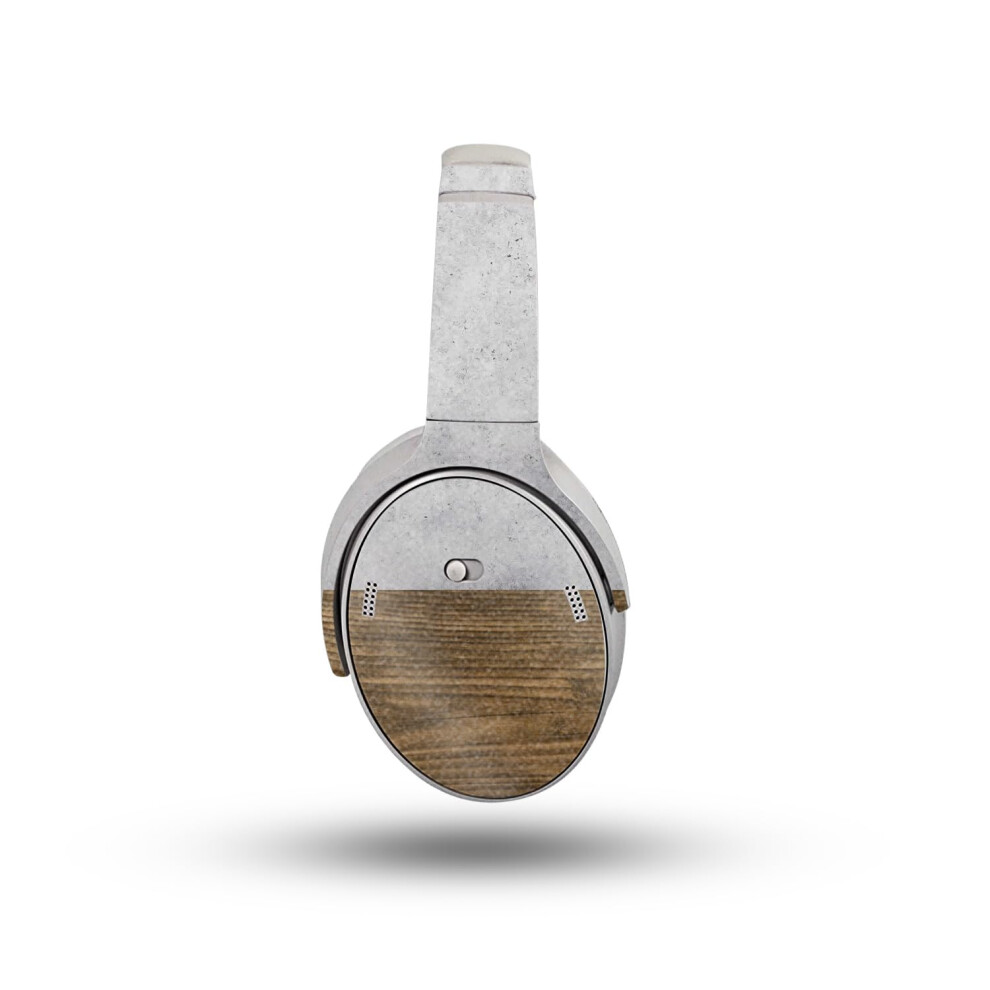 Glossy Glitter Headphone Skin Compatible With Bose Quietcomfort Headphones (2023) - Concrete Wood - Premium 3M Vinyl Protective Wrap Decal Cover - Eas 198164721999