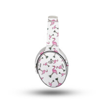 Glnzende Glitzer-Kopfhrer-Skin, kompatibel mit Bose QuietComfort-Kopfhrern (2023)  Cool Flamingo  Premium 3M Vinyl-Schutzfolie, Aufkleber-Ab