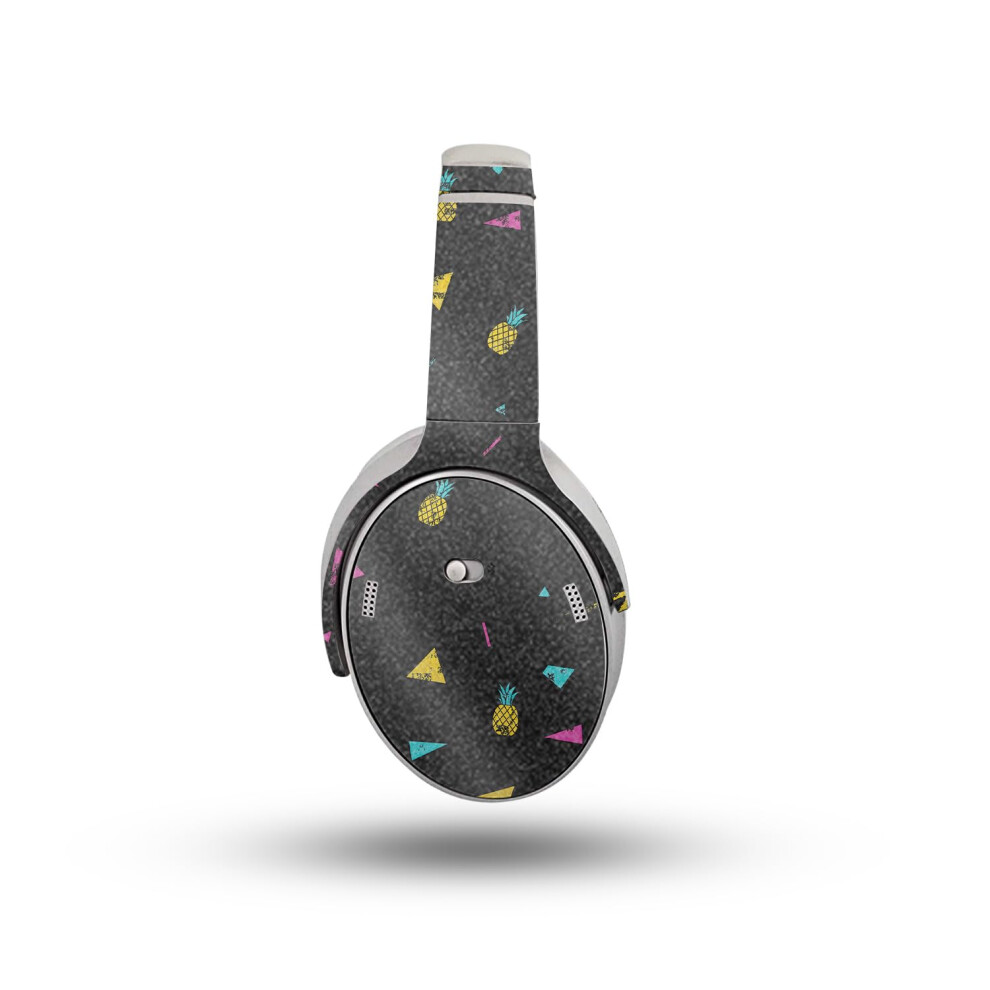 Glossy Glitter Headphone Skin Compatible With Bose Quietcomfort Headphones (2023) - Magic Pineapple - Premium 3M Vinyl Protective Wrap Decal Cover - E 198164723191