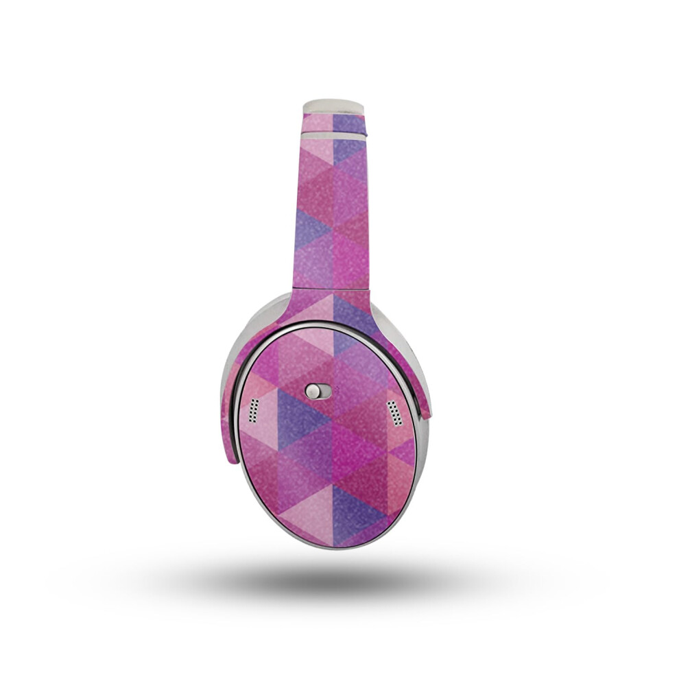 Glossy Glitter Headphone Skin Compatible With Bose Quietcomfort Headphones (2023) - Kaleidoscope - Premium 3M Vinyl Protective Wrap Decal Cover - Pink 198164723887