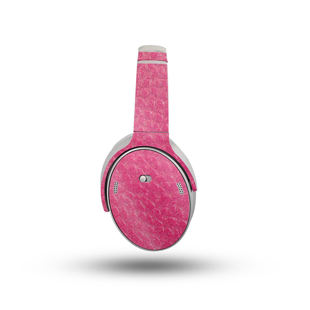 Glossy Glitter Headphone Skin Compatible With Bose Quietcomfort Headphones (2023) - Pleather - Premium 3M Vinyl Protective Wrap Decal Cover - Eas Pink 198164723931