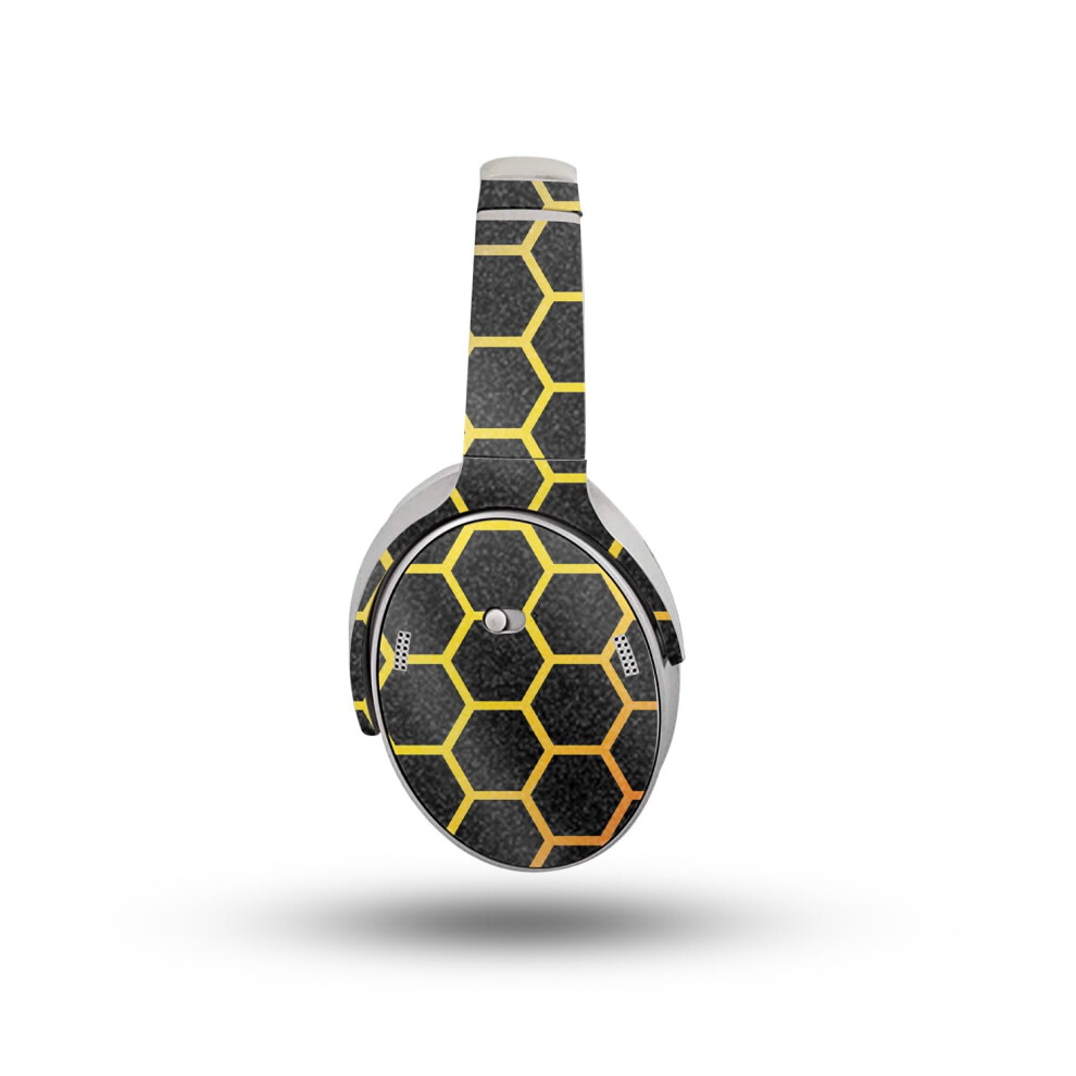 Glossy Glitter Headphone Skin Compatible With Bose Quietcomfort Headphones (2023) - Primary Honeycomb - Premium 3M Vinyl Protective Wrap Decal Cover - 198164724051