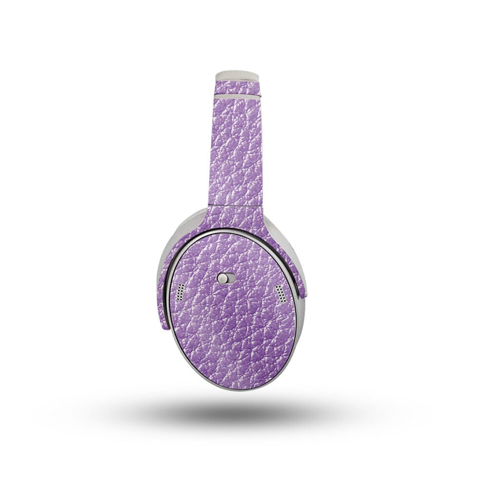 Glossy Glitter Headphone Skin Compatible with Bose QuietComfort Headphones (2023) - Purple Pleather - Premium 3M Vinyl Protective Wrap Decal Cover - E-image-OPC-PGSGB8D-NEW