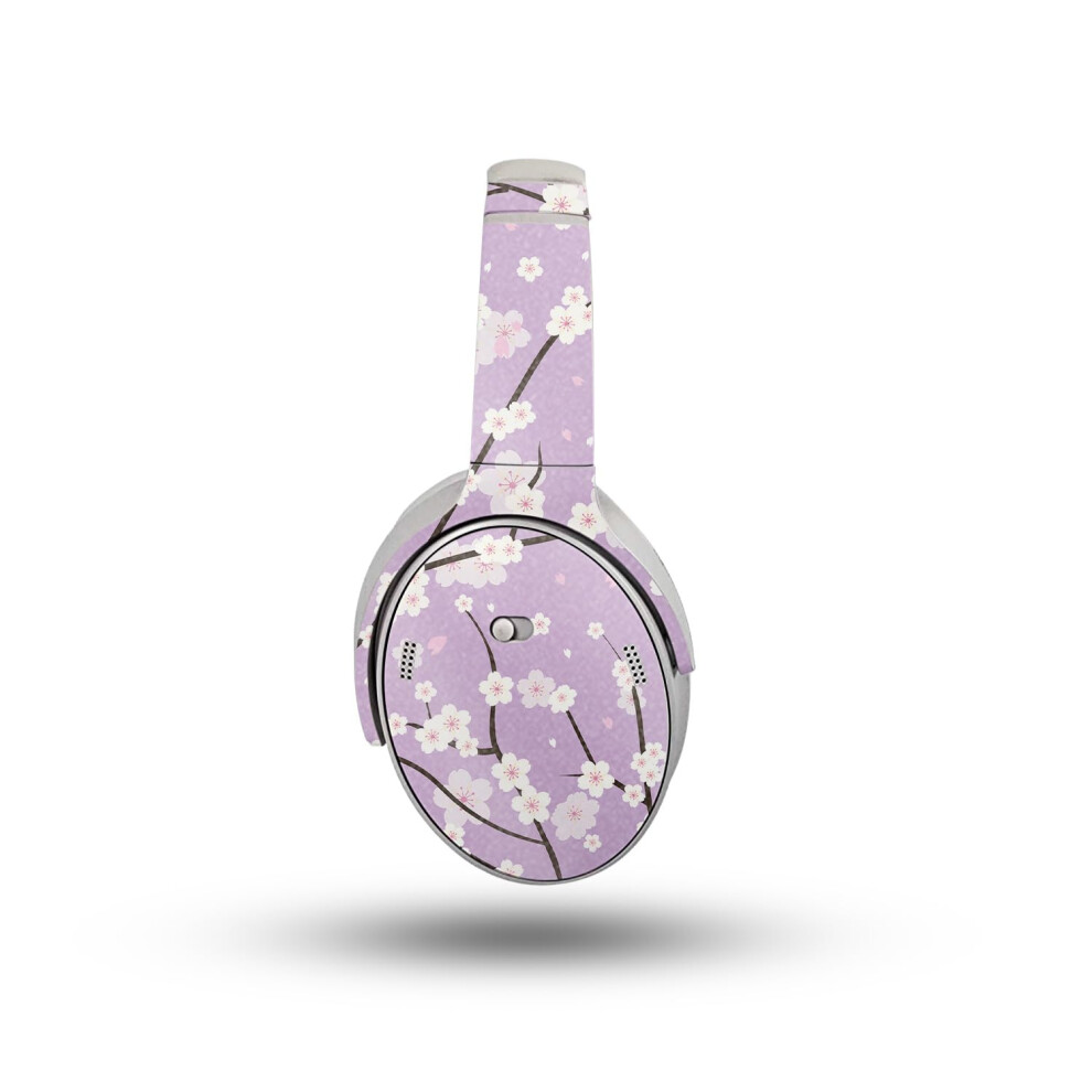 Glossy Glitter Headphone Skin Compatible With Bose Quietcomfort Headphones (2023) - Sakura - Premium 3M Vinyl Protective Wrap Decal Cover - Eas Purple 198164724556
