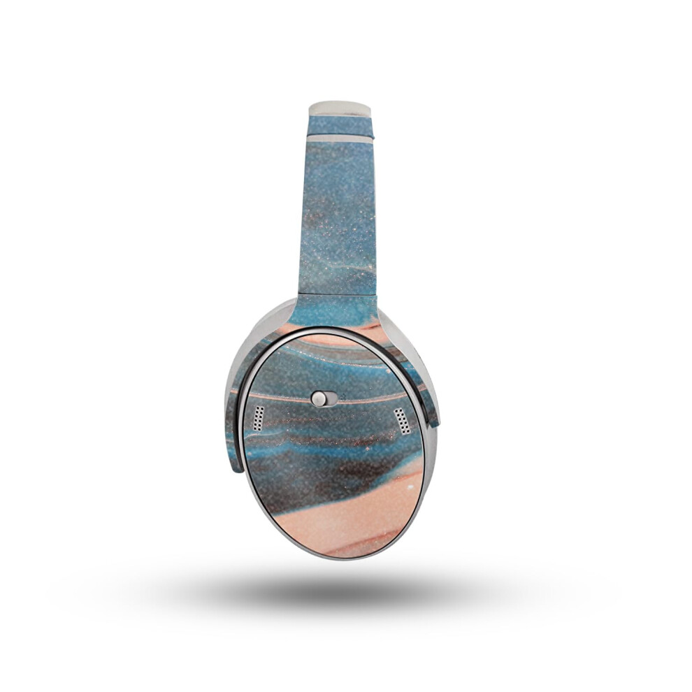 Glossy Glitter Headphone Skin Compatible With Bose Quietcomfort Headphones (2023) - Sea Dunes - Premium 3M Vinyl Protective Wrap Decal Cover - Easy To 198164724594