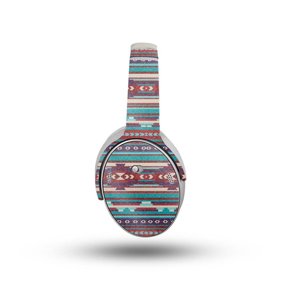 Glossy Glitter Headphone Skin Compatible With Bose Quietcomfort Headphones (2023) - Southwest Stripes - Premium 3M Vinyl Protective Wrap Decal Cover - 198164724952