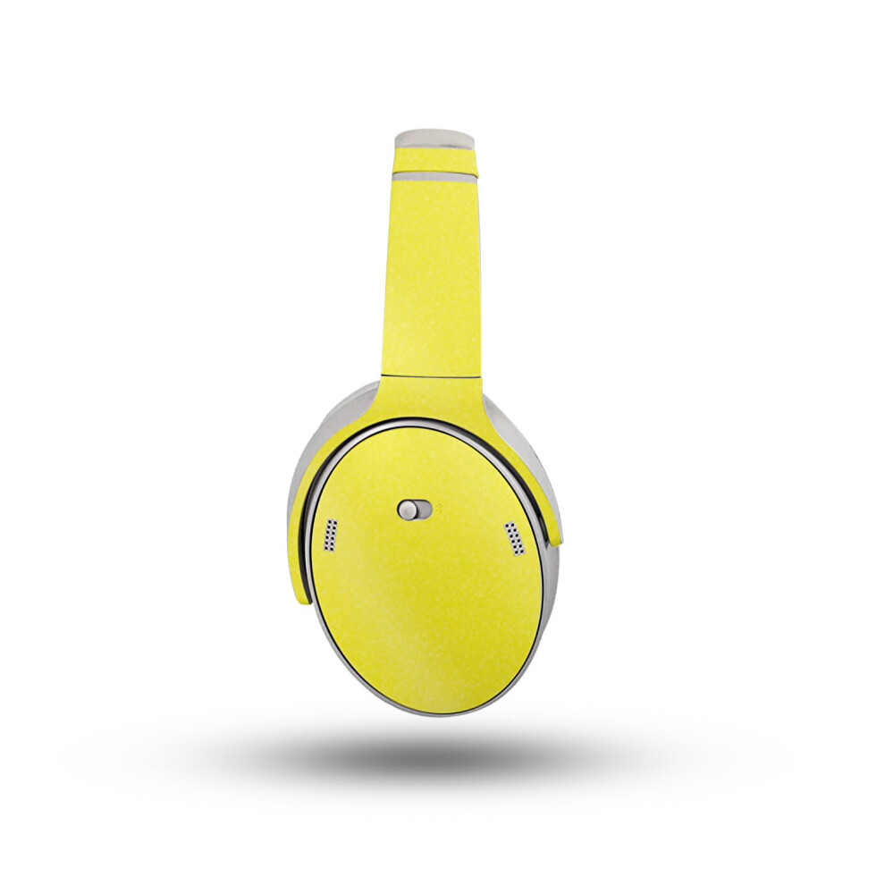 Glossy Glitter Headphone Skin Compatible with Bose QuietComfort Headphones (2023) - Solid Yellow - Premium 3M Vinyl Protective Wrap Decal Cover - Easy-image-OPC-PGSGBCC-NEW