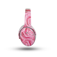 Glnzende Glitzer-Kopfhrer-Skin, kompatibel mit Bose QuietComfort-Kopfhrern (2023)  Super Pink Roses  Premium 3M Vinyl-Schutzfolie, Aufklebe