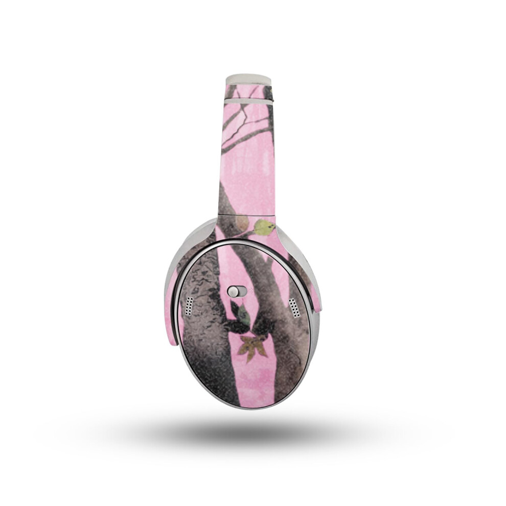 Glossy Glitter Headphone Skin Compatible With Bose Quietcomfort Headphones (2023) - Tree Camo - Premium 3M Vinyl Protective Wrap Decal Cover - Ea Pink 198164723948