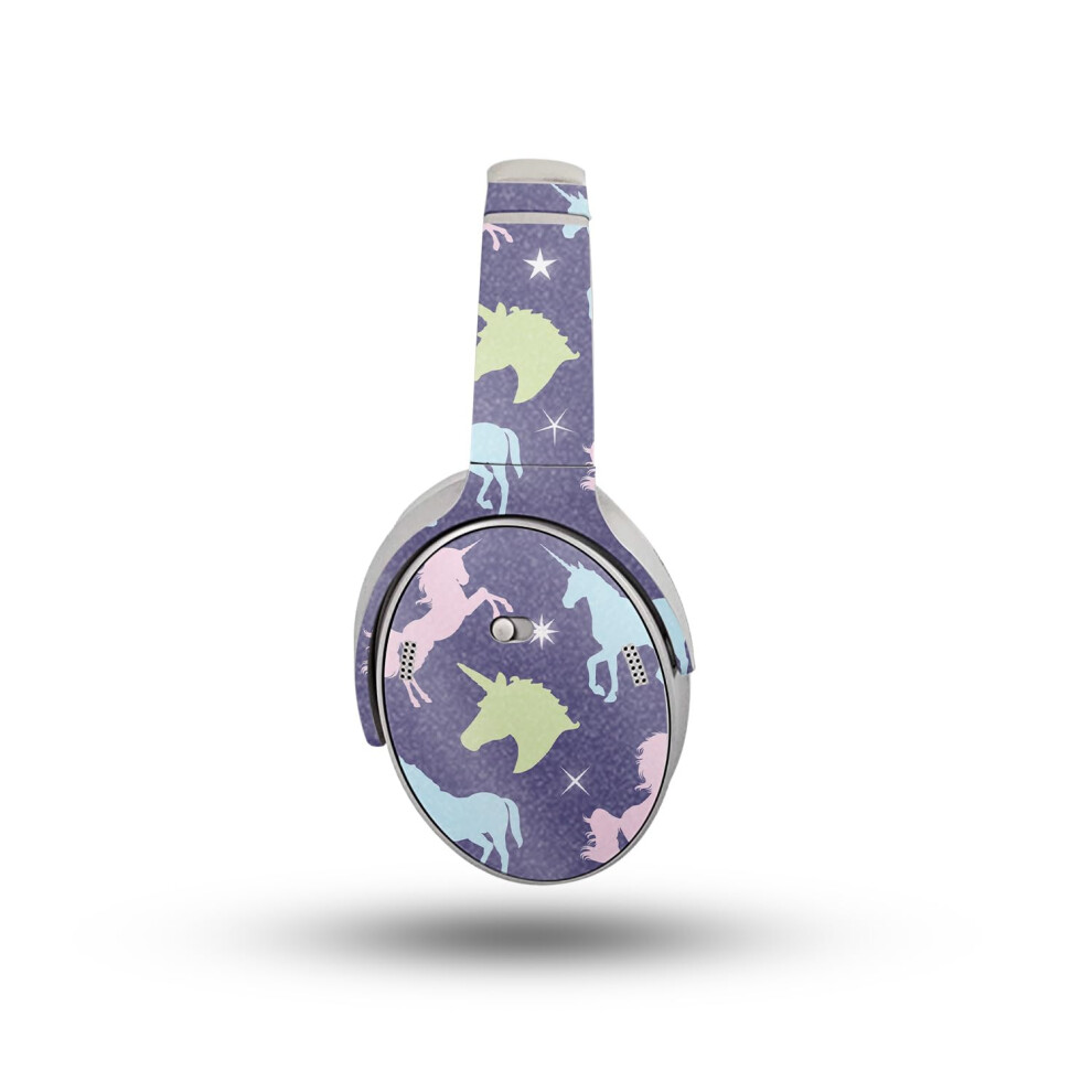 Glossy Glitter Headphone Skin Compatible with Bose QuietComfort Headphones (2023) - Unicorn Dream - Premium 3M Vinyl Protective Wrap Decal Cover - Eas-image-OPC-PGSGBCW-NEW