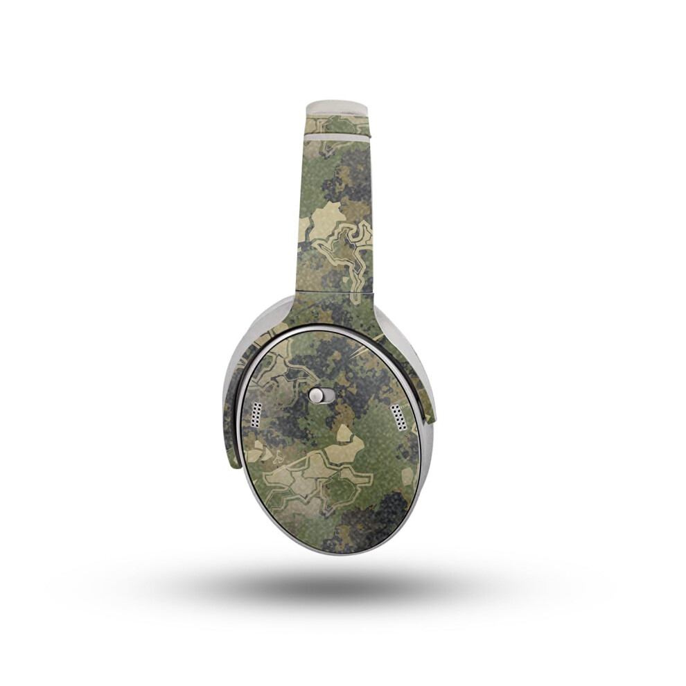 Glossy Glitter Headphone Skin Compatible With Bose Quietcomfort Headphones (2023) - Viper Woodland - Premium 3M Vinyl Protective Wrap Decal Cover - Ea 198164725829