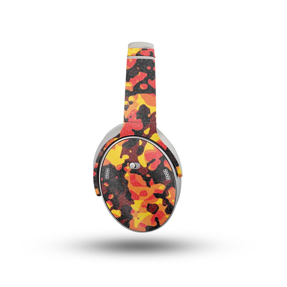Glossy Glitter Headphone Skin Compatible With Bose Quietcomfort Headphones (2023) - Warm Modern Camo - Premium 3M Vinyl Protective Wrap Decal Cover - 198164725928