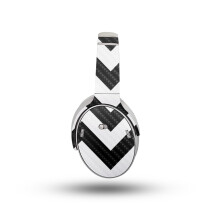 Kopfhrer-Skin aus Kohlefaser, kompatibel mit Bose QuietComfort-Kopfhrern (2023)  Schwarzer Chevron  Hochwertige 3M-Vinyl-Schutzfolie  einfa