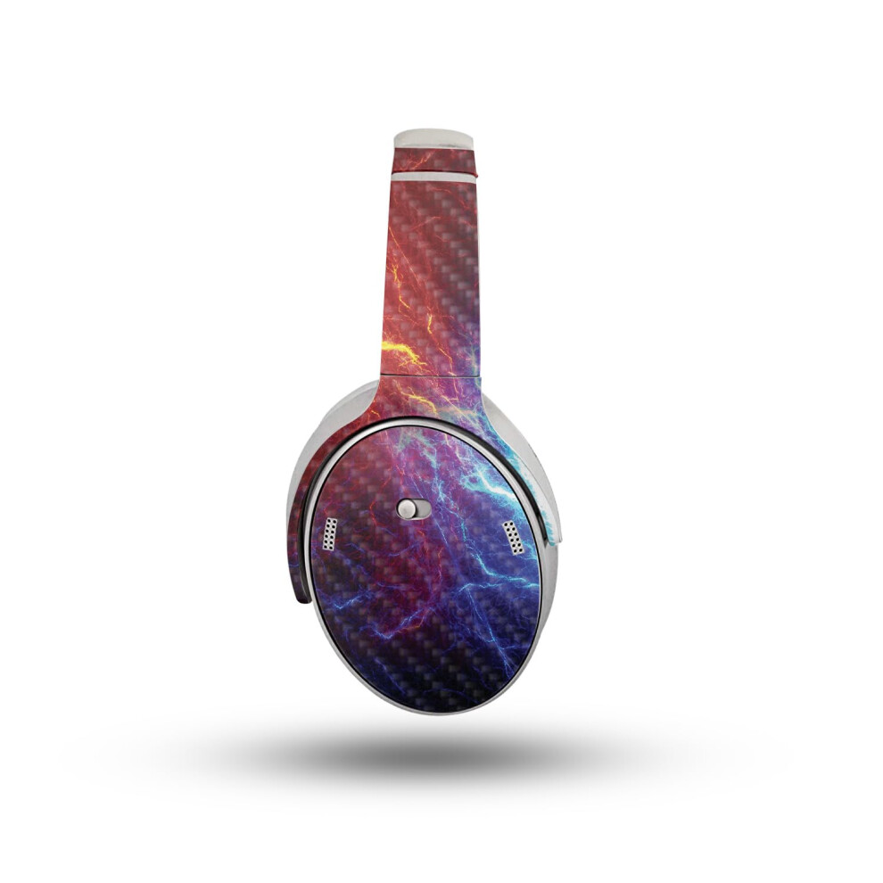 Carbon Fiber Headphone Skin Compatible With Bose Quietcomfort Headphones (2023) - Color Lightning - Premium 3M Vinyl Protective Wrap Decal Cover - Eas 198164716537