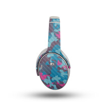 Kopfhrer-Skin aus Kohlefaser, kompatibel mit Bose QuietComfort-Kopfhrern (2023)  Cooles Blau-Pink-Camouflage  Premium-Schutzfolie aus 3M-Viny