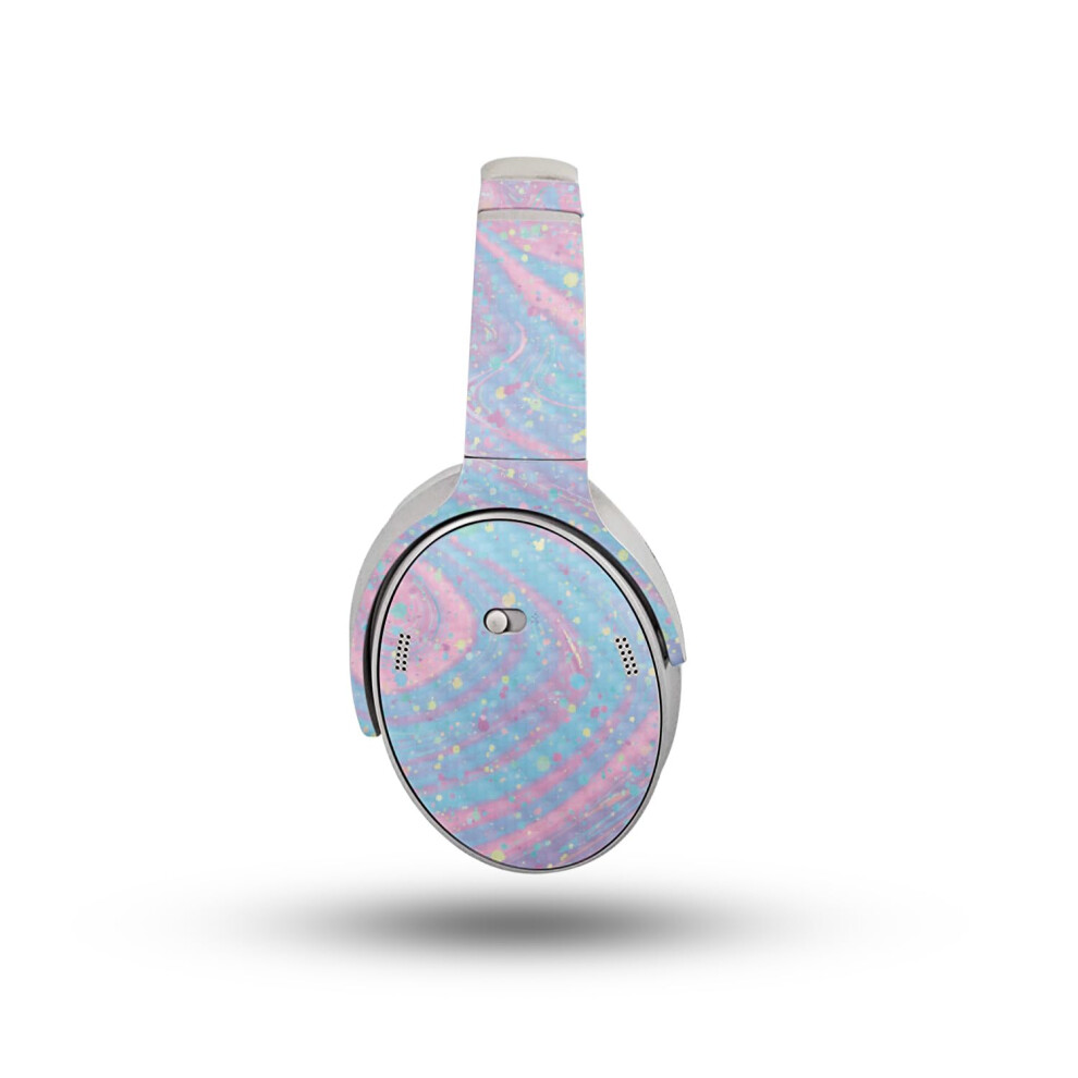 Carbon Fiber Headphone Skin Compatible With Bose Quietcomfort Headphones (2023) - Cotton Candy Swirl - Premium 3M Vinyl Protective Wrap Decal Cover - 198164716681