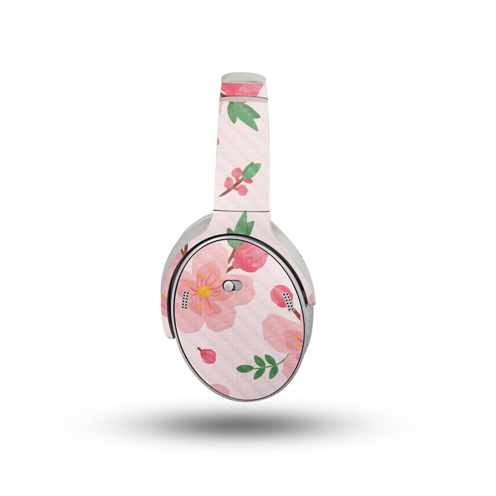 Carbon Fiber Headphone Skin Compatible With Bose Quietcomfort Headphones (2023) - Lilies In Bloom - Premium 3M Vinyl Protective Wrap Decal Cover - Eas 198164717749