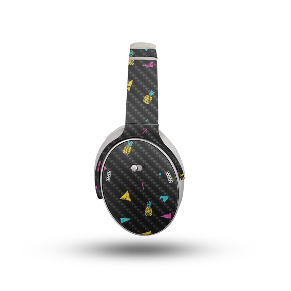 Carbon Fiber Headphone Skin Compatible With Bose Quietcomfort Headphones (2023) - Magic Pineapple - Premium 3M Vinyl Protective Wrap Decal Cover - Eas 198164717770