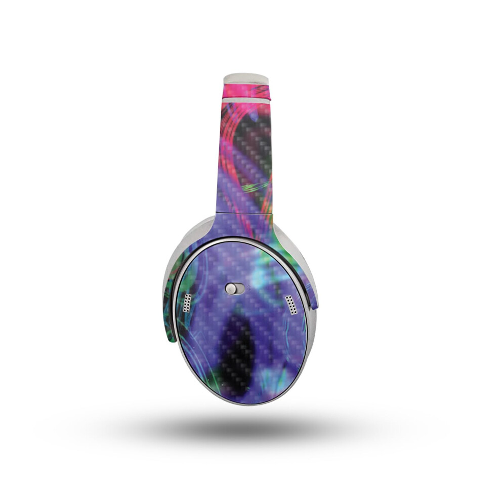 Carbon Fiber Headphone Skin Compatible With Bose Quietcomfort Headphones (2023) - Neon Splatter - Premium 3M Vinyl Protective Wrap Decal Cover - Easy 198164718036