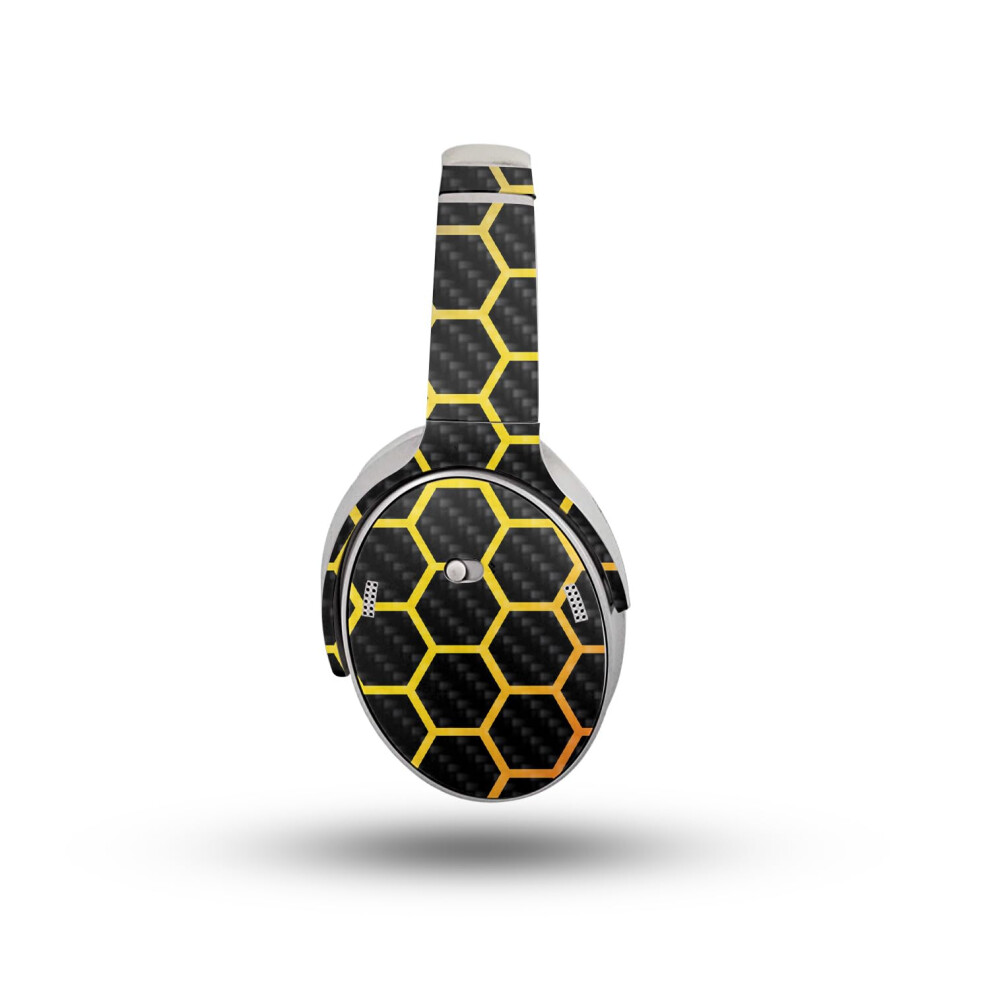 Carbon Fiber Headphone Skin Compatible With Bose Quietcomfort Headphones (2023) - Primary Honeycomb - Premium 3M Vinyl Protective Wrap Decal Cover - E 198164718630
