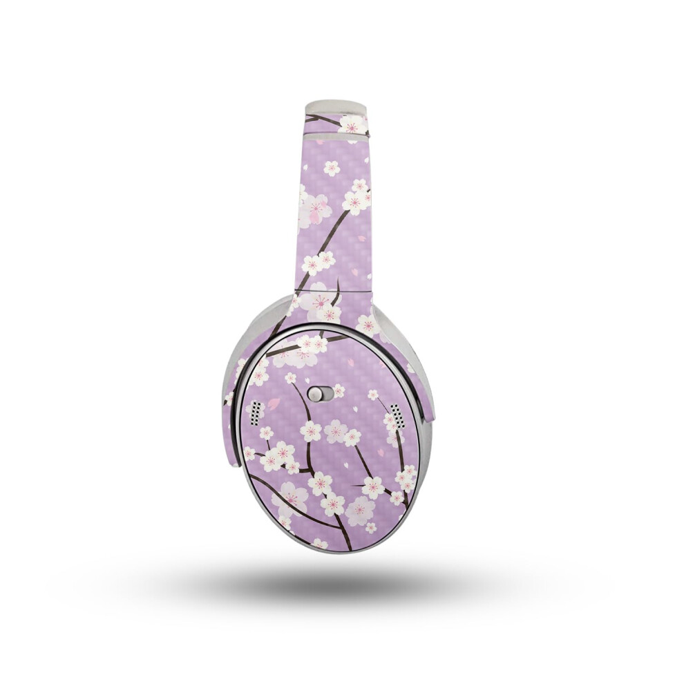 Carbon Fiber Headphone Skin Compatible With Bose Quietcomfort Headphones (2023) - Sakura - Premium 3M Vinyl Protective Wrap Decal Cover - Easy Purple 198164719132