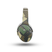 Carbon Fiber Headphone Skin Compatible with Bose QuietComfort Headphones (2023) - Polygonal Camo - Premium 3M Vinyl Protective Wrap Decal Cover - Easy