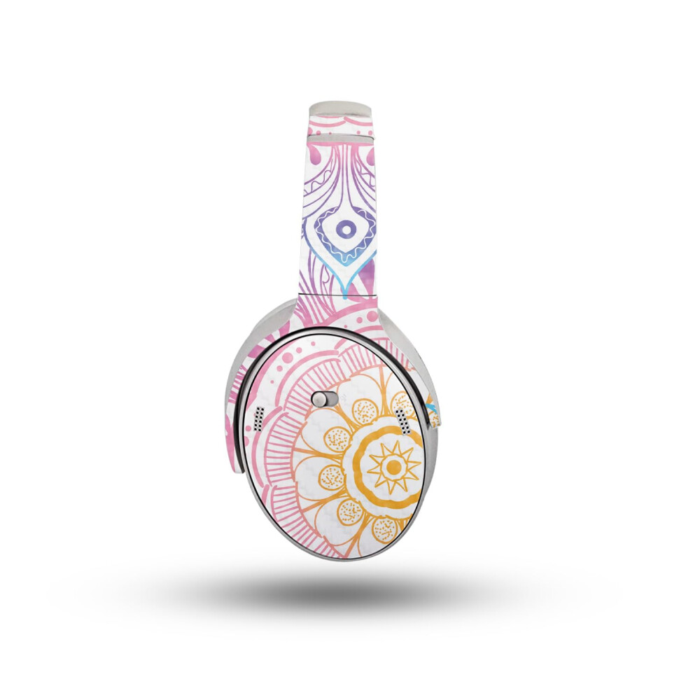 Carbon Fiber Headphone Skin Compatible With Bose Quietcomfort Headphones (2023) - Vibrant Mandala - Premium 3M Vinyl Protective Wrap Decal Cover - Eas 198164720251