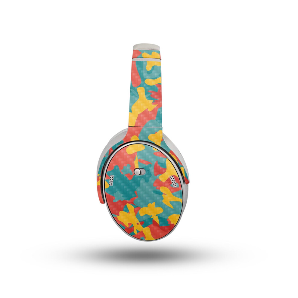 Carbon Fiber Headphone Skin Compatible With Bose Quietcomfort Headphones (2023) - Wild Camouflage - Premium 3M Vinyl Protective Wrap Decal Cover - Eas 198164720657