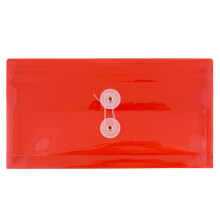 JAM PAPIR Plastkonvolutter med knap- og snorelukning - #10 Business Booklet - 5 1/4 x 10 - Rd - 12/Pak