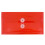 JAM PAPER Plastic Envelopes with Button & String Tie Closure - #10 Business Booklet - 5 1/4 x 10 - Red - 12/Pack 1