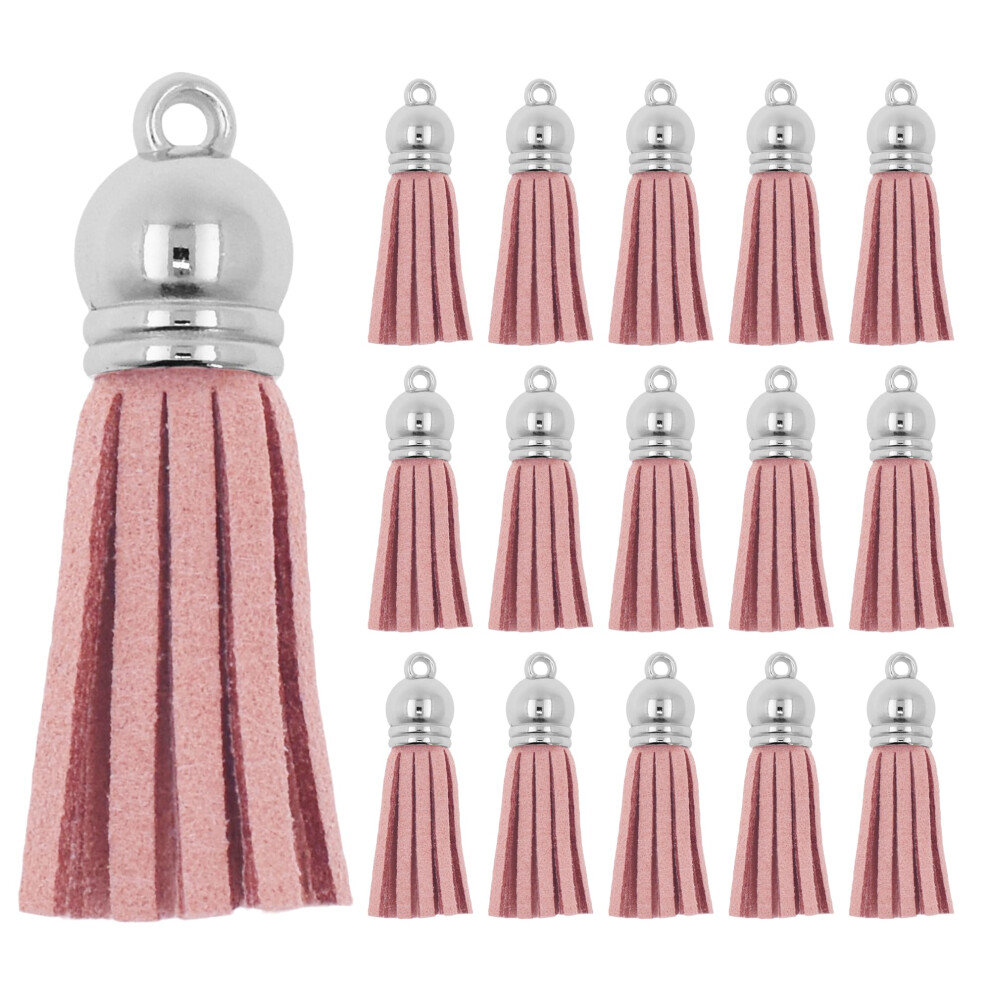 Mandala Crafts Schlsselanhnger-Zubehr Aus Wildlederimitat Mit Quasten Quasten In Blush Zum Basteln, Schmuckmachen Und Charms 100 Kleine Le-image