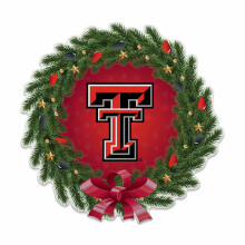Rico Industries NCAA Texas Tech Red Raiders Wreath Vorm Panneau - Woon- en Leefkamer Decor - Zachte Vilt