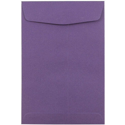 JAM PAPER 6 x 9 Open End Catalog Premium Envelopes - Dark Purple - 25/Pack